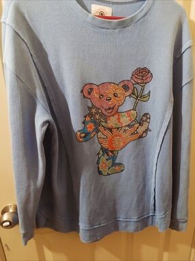Grateful Dead  Bejeweled Bear Long Sleave Shirt Size Lg